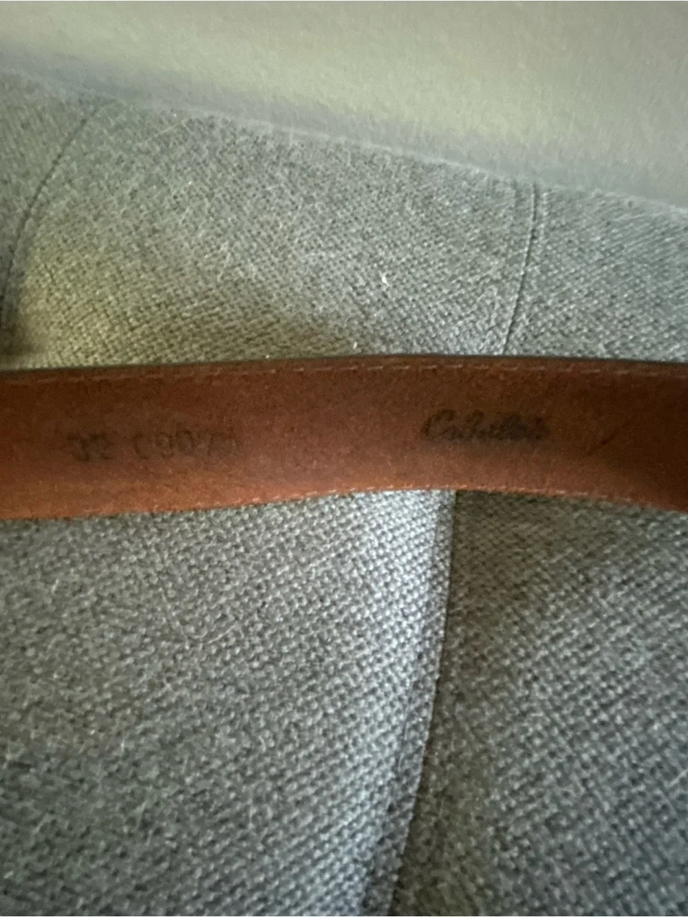 Vintage Cabela’s Brown Leather Belt Brass Buckle Size 32